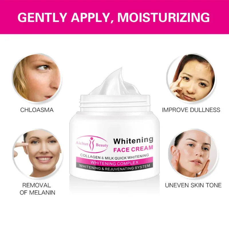 Aichun Beauty Whitening Face Cream – Collagen & Milk Quick Whitening