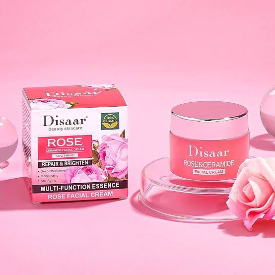 Disaar Beauty Skin Care Rose Ceramide Facial Cream – Multi-Function Essence Cream (50 g)