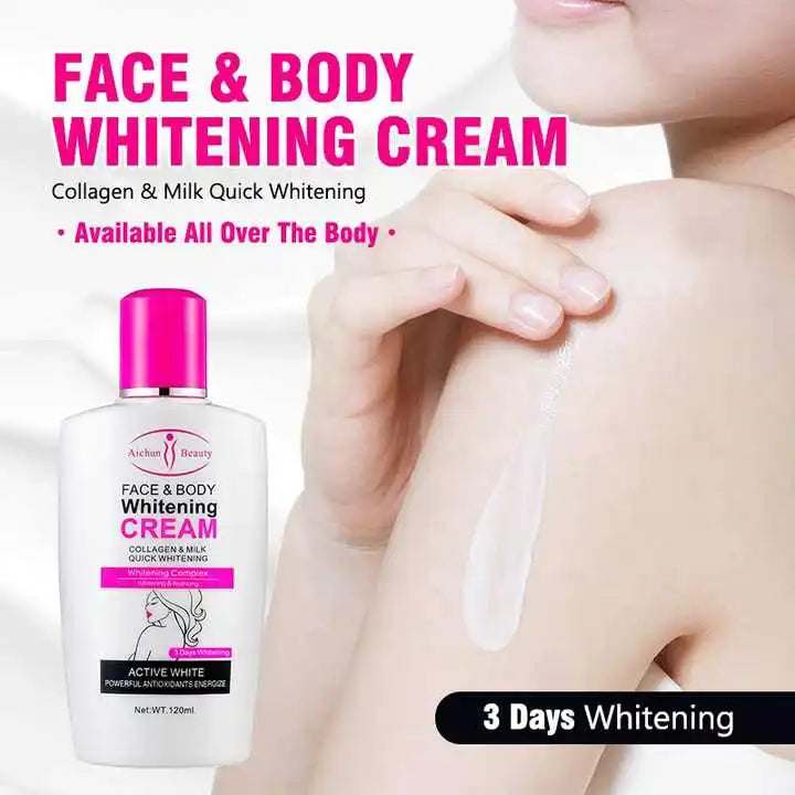 Aichun Beauty Face & Body Whitening Cream – Collagen & Milk Quick Whitening
