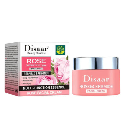 Disaar Beauty Skin Care Rose Ceramide Facial Cream – Multi-Function Essence Cream (50 g)