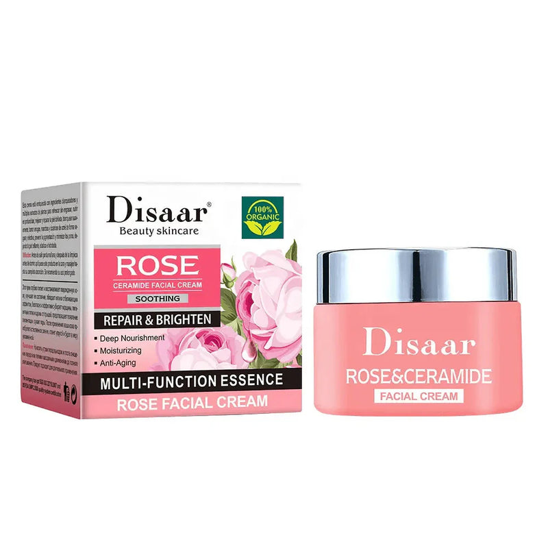 Disaar Beauty Skin Care Rose Ceramide Facial Cream – Multi-Function Essence Cream (50 g)